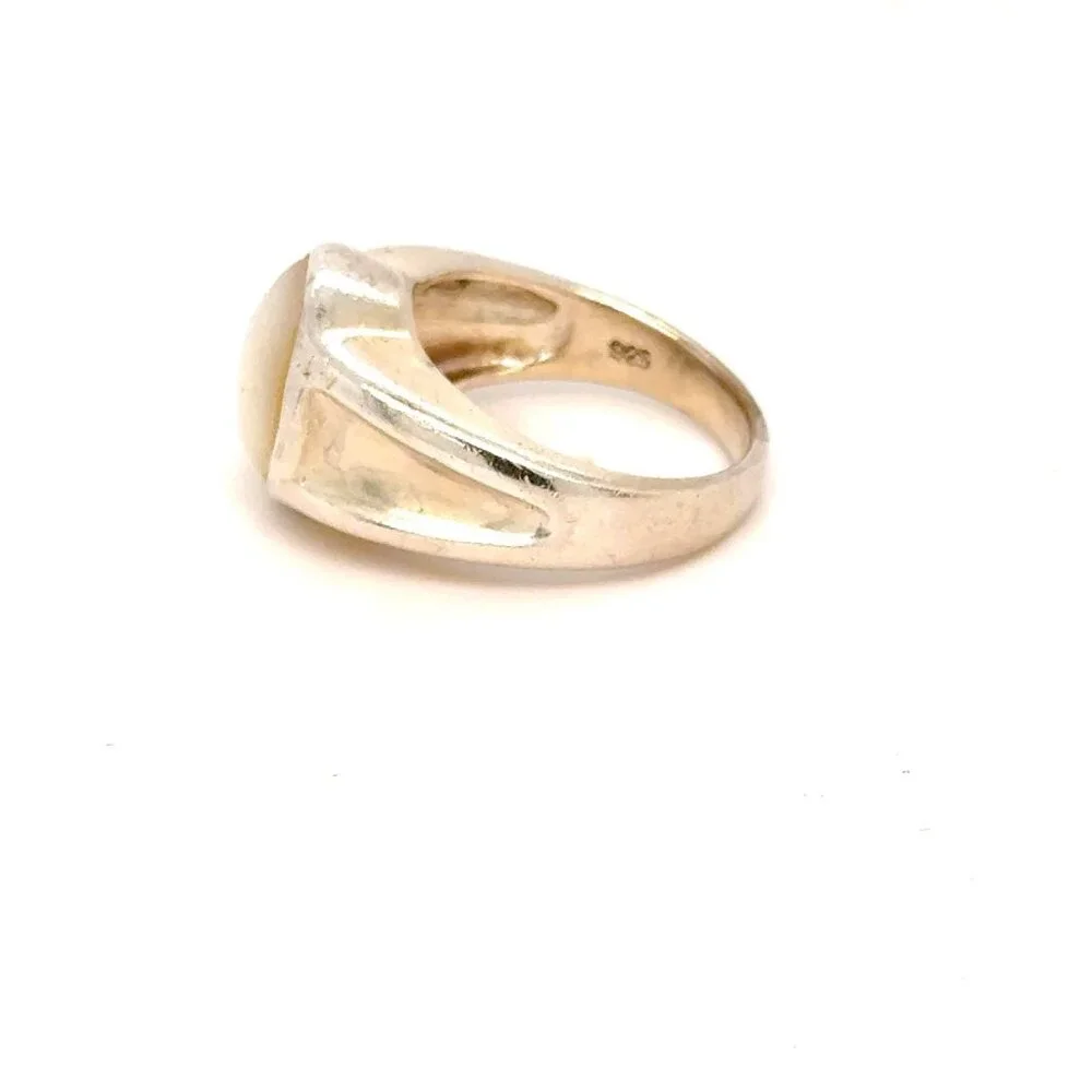 Sterling Silver 925 Mother Of Pearl‎ Ring